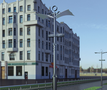 Luminaires and supports of BL GROUP  in landscaping projects in Kamensk-Uralsky