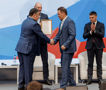 Andrey Suslov, General Director of LZSI "Svetotekhnika", was awarded the gratitude of the Governor of the Tver region
