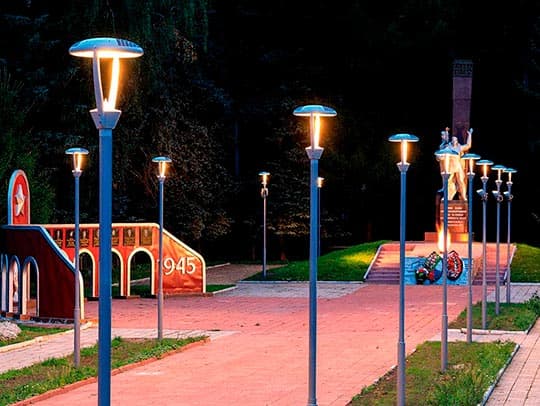 Освещение парков и скверов Ландшафтное освещение